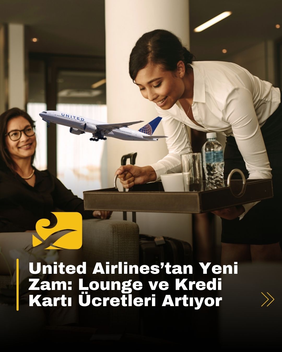 United Airlines, lounge ve kredi kartı ücretlerini artırarak salonları daha seçkin hale getirmeyi hedefliyor