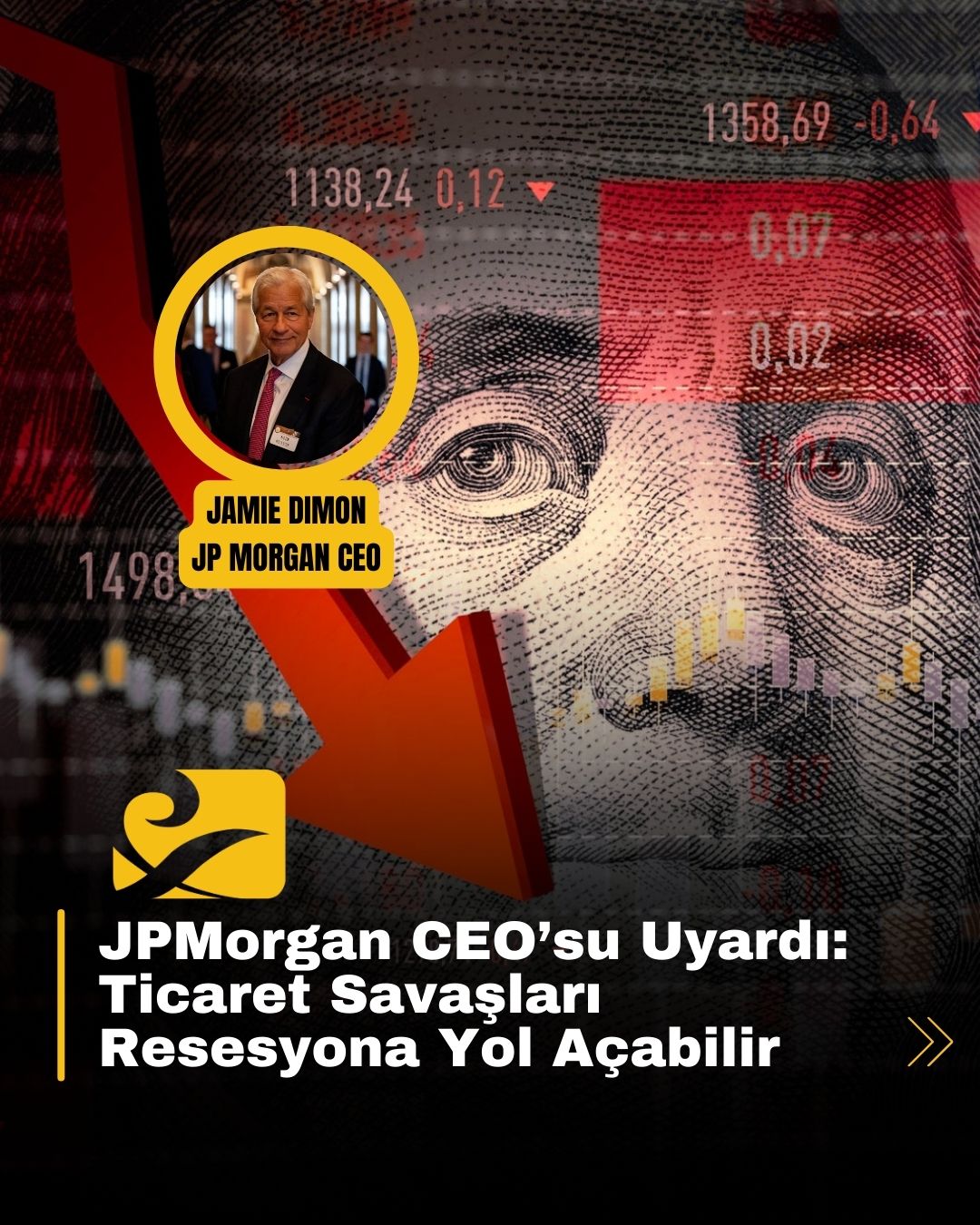 JPMorgan CEO’su Jamie Dimon, Trump’ın gümrük tarifelerinin ABD ekonomisini resesyona sürükleyebileceği uyarısında bulundu