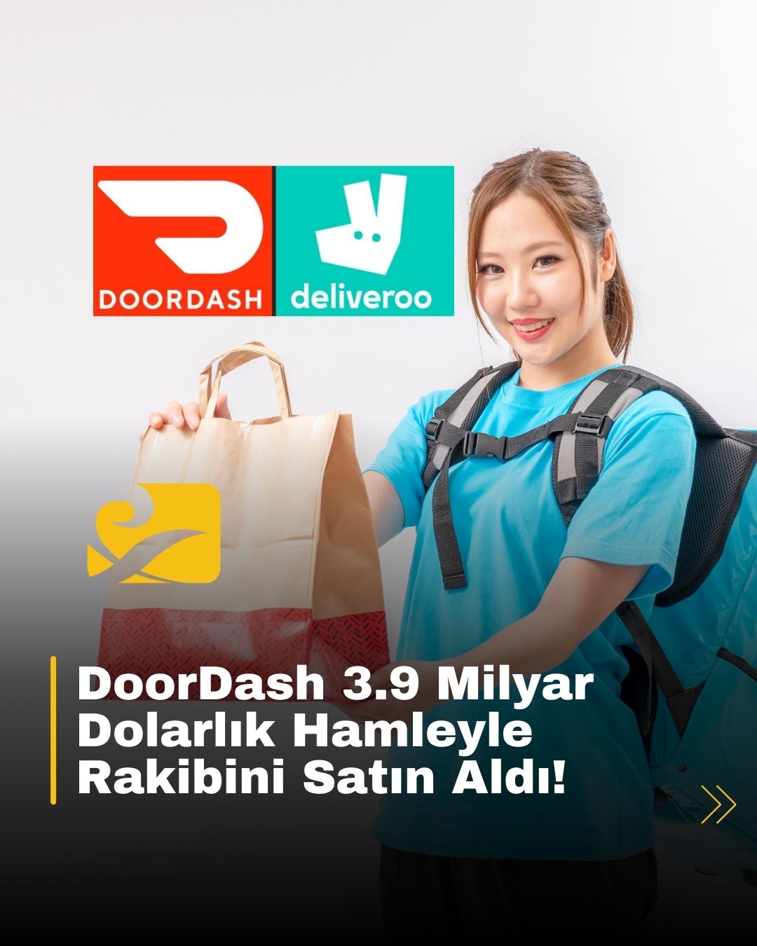 DoorDash, Deliveroo’yu 3.86 milyar dolara satın aldı. 40 ülkede faaliyet gösteren yeni küresel teslimat devi oluştu