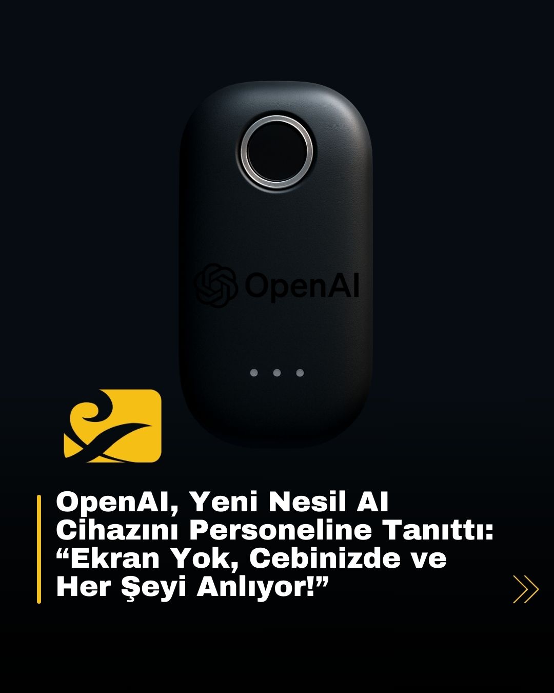 OpenAI’nin geliştirdiği ekranı olmayan yeni AI Companion, yapay zekâyı cebinize getiriyor