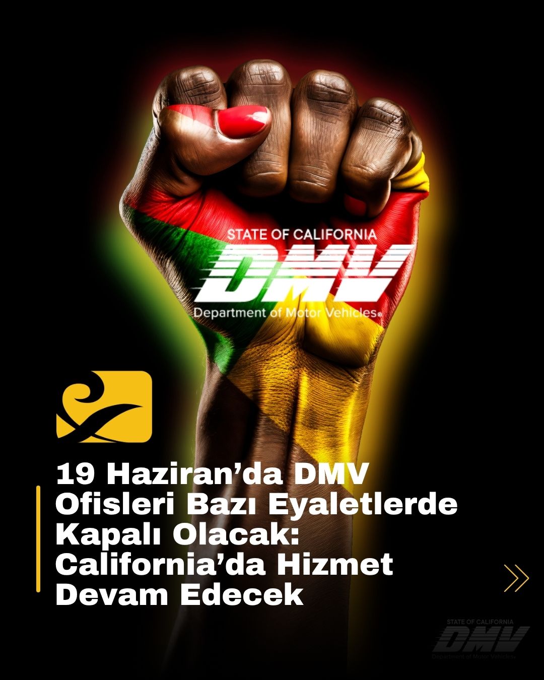 Juneteenth tatilinde ABD’de birçok eyalette DMV ofisleri ve self-servis kiosklar 1 günlüğüne kapalı olacak