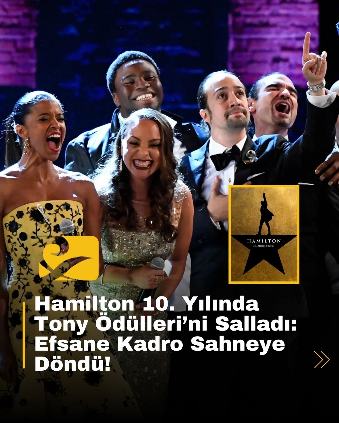 Hamilton müzikali 2025 Tony Ödülleri’nde 10. yılını orijinal kadrosuyla kutladı