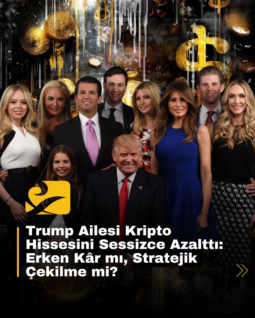 Trump ailesi, World Liberty'deki kripto hissesini 11 gün içinde %60’tan %40’a düşürdü