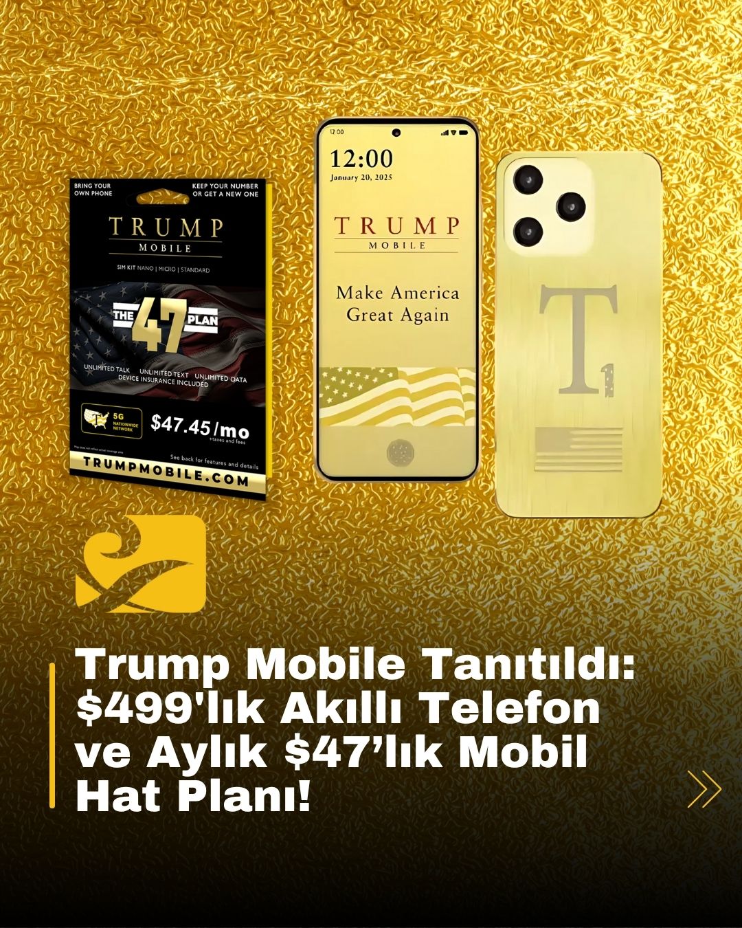 Trump Mobile markasıyla tanıtılan Android telefon ve $47’lık mobil plan kamuoyunun ilgisini çekti
