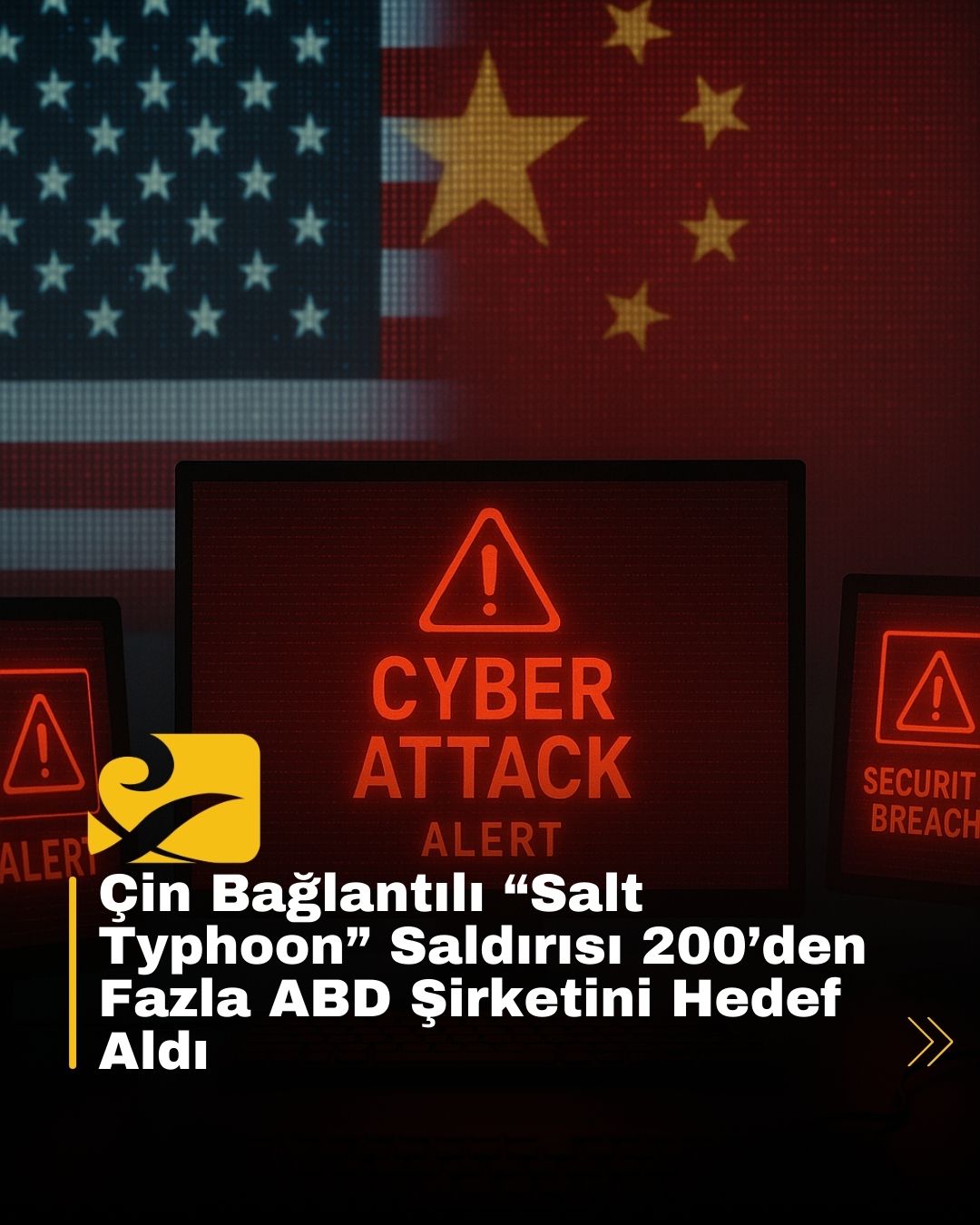 salt-typhoon-siber-saldirisi Çin bağlantılı “Salt Typhoon” saldırısının ABD ve küresel şirketleri hedef almasını simgeleyen görsel
