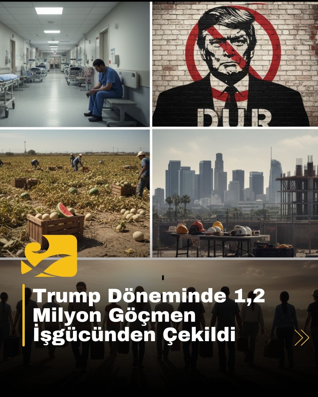 Trump’ın göçmen politikaları sonrası tarım işçileri azalınca ürünlerin tarlada kaldığını gösteren bir sahne