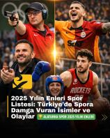 2025 yılın enleri spor listesinde yer alan Yusuf Dikeç, Icardi, Okan Buruk ve Alperen Şengün
